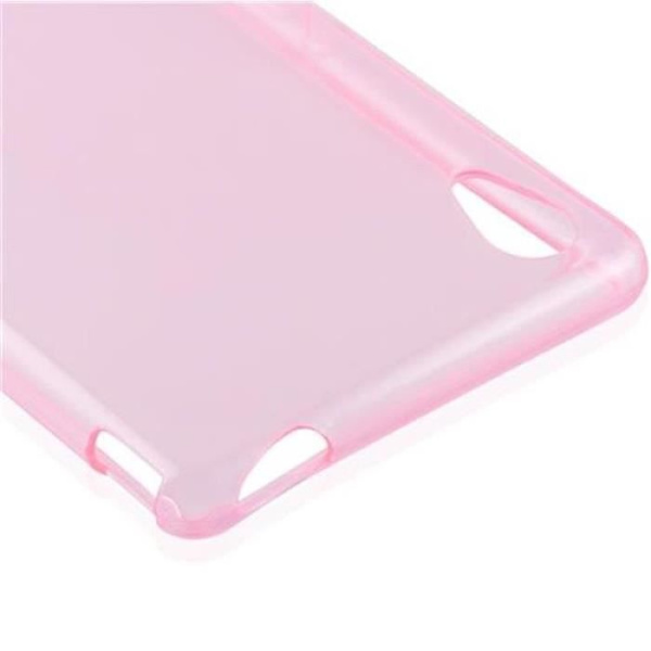 Sony Xperia M4 AQUA LJUSROSA TRANSPARENT Fodral Cadorabo DESIGN AIR TPU Silikon Skyddsfodral Cover Ultra Slim Bumper Klart ljusrosa