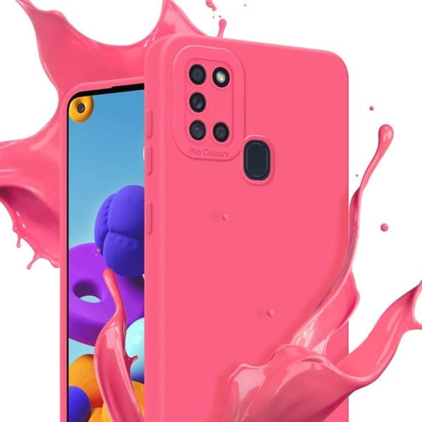 Skyddsfodral för Samsung Galaxy A21s i FLUID RÖD Stötsäker Röd