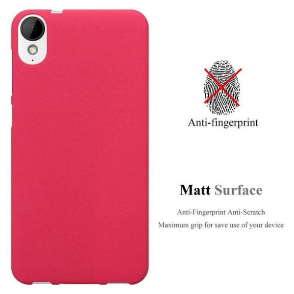 Cadorabo Fodral fungerar med HTC Desire 10 Lifestyle - Desire 825 i FROST RED - Stötsäkert och reptåligt TPU silikonskydd -