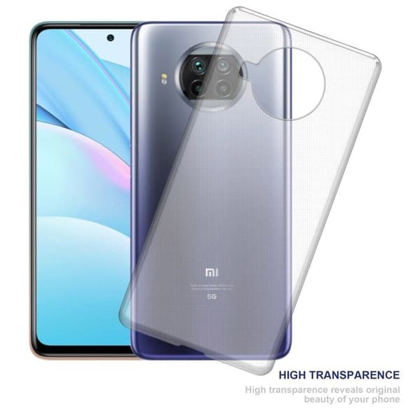 Transparent stötsäker silikonfodral för Xiaomi Mi 10T LITE Vit