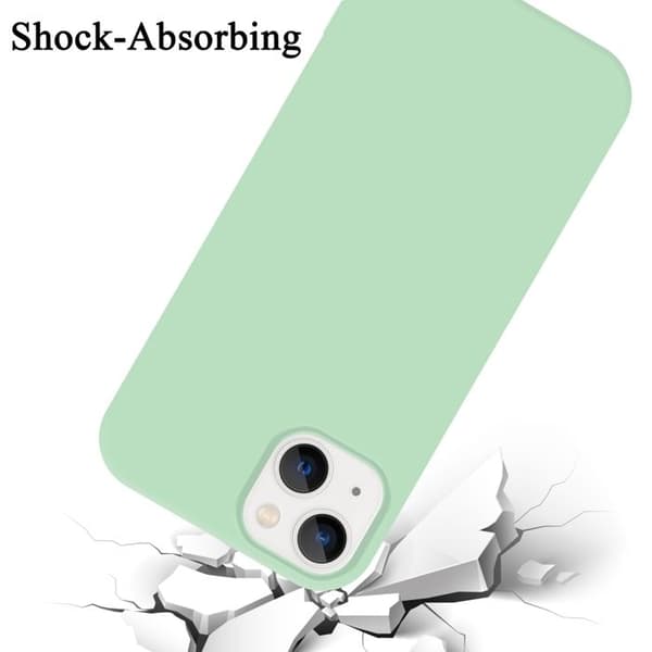 Skal för iPhone 14 PLUS Stötabsorberande i LIQUID LIGHT GREEN Grön