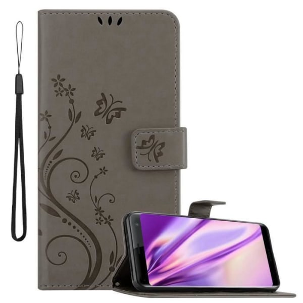 Fodral till Sony Xperia XZ3 i BLOMMAGRÅ Cadorabo Cover Protection Floral
