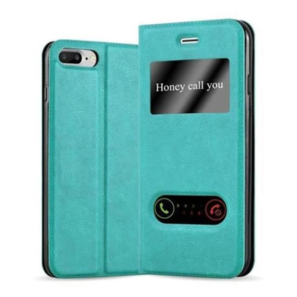 Cadorabo Coque Apple iPhone 8 PLUS / 7 PLUS / 7S PLUS TURKOS UTSIDE Fodral Etui Case Cover Magnetiskt stöd Väggar