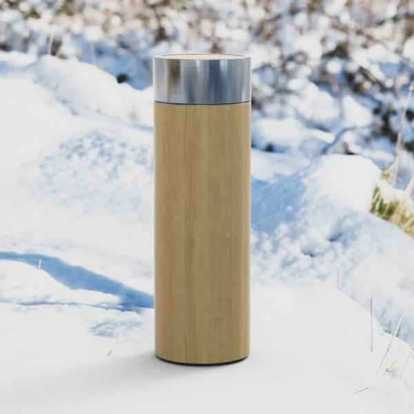 Termosflaska - INTIRILIFE - 350 ml - Bambu - Vandring - Vattentät Bambu