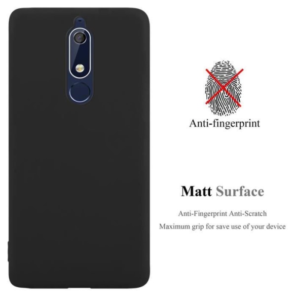 Coque - CADORABO - Nokia 5.1 - Silikon TPU - Candy svart - Stötskydd Candy Black