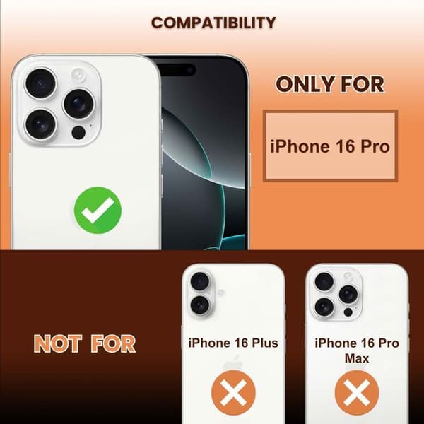 Härdat glas för iPhone 16 PRO Skärmskydd Vit