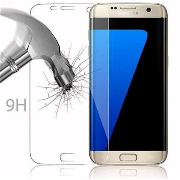 Cadorabo Skärmskydd för Samsung Galaxy S7 EDGE 0,3 mm Rundade hörn HÖG TRANSPARENS Härdat glas Transparent