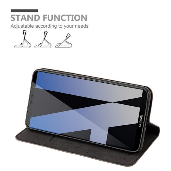 Huawei MATE 10 PRO Fodral i COFFEE BROWN från Cadorabo (INVISIBLE MAGNETIC CLOSURE Design) Helt skyddsfodral med flik