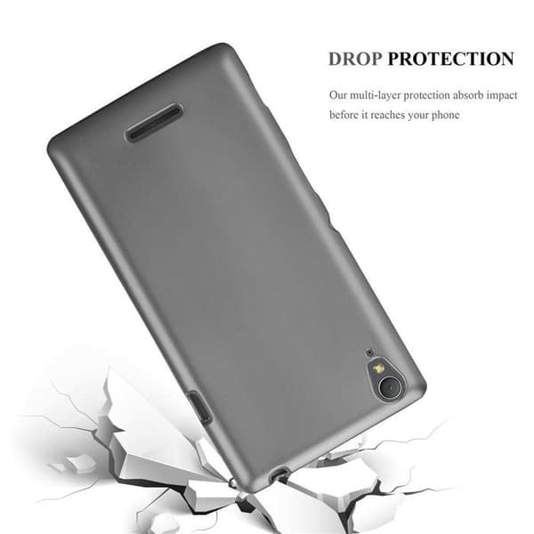 Skyddsfodral för Sony Xperia T3 Skyddsfodral i MATTS GRÅ METALLISK design Grå