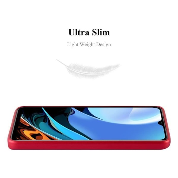 Coque - CADORABO - Xiaomi RedMi 9T / POCO M3 - Skydd Silikon TPU - Matt Design - Färg Röd Röd