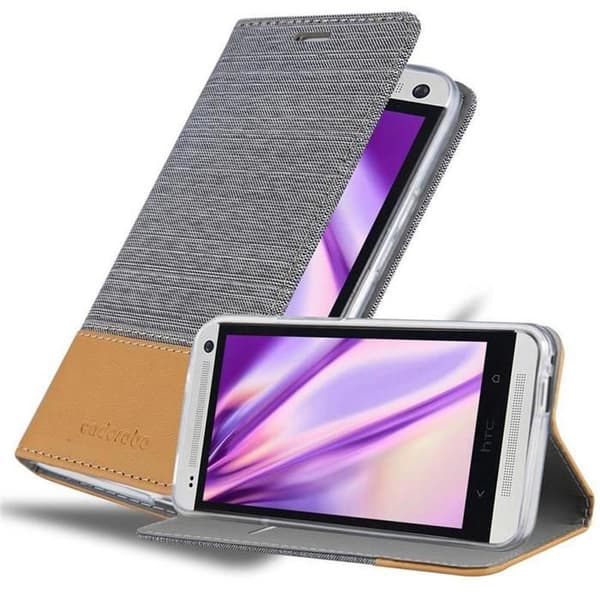 Skyddsfodral för HTC ONE M7 i LJUST GRÅ BRUN Stötskyddande Etui Grå
