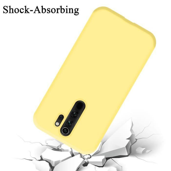 Coque - CADORABO - Xiaomi RedMi NOTE 8 PRO - Silikon TPU - Gul - Stötskydd Gul