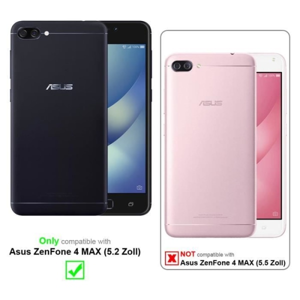 Cadorabo 3x skyddsglas för Asus ZenFone 4 MAX i HÖGT TRANSPARENT härdat härdat skärmskyddsglas