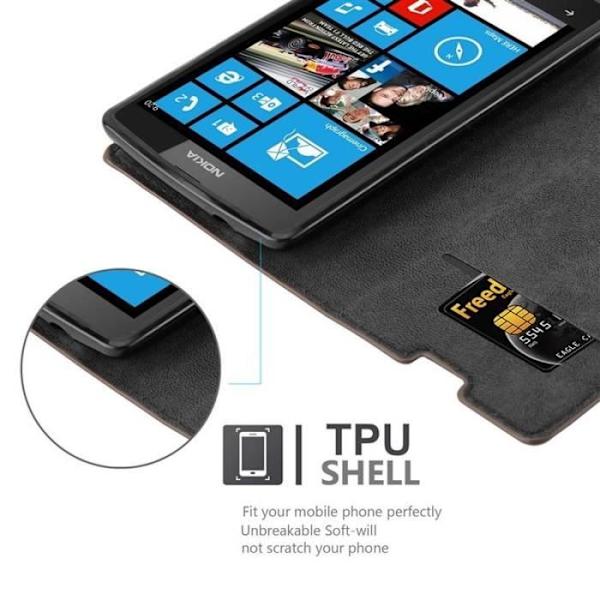 Coque - Cadorabo - Nokia Lumia 520 - Kaffeebrun - Magnetförsegling - Mjuk fodral kaffe brunt