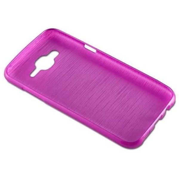 Samsung Galaxy J5 2015 (5) Fodral i HOT PINK by Cadorabo (BORSTAD METALL DESIGN) Ultramjukt silikongel TPU-fodral