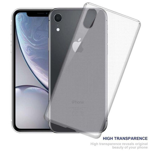 Transparent stötsäker silikonfodral för iPhone XR Vit