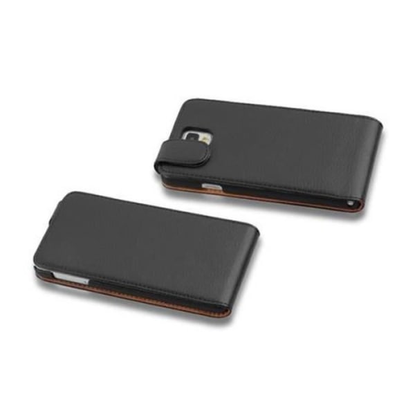 Cadorabo Fodral Samsung Galaxy NOTE 3 DESIGN FLIP Style Fodral Fodral Fodral konstläder Struktur JET SVART