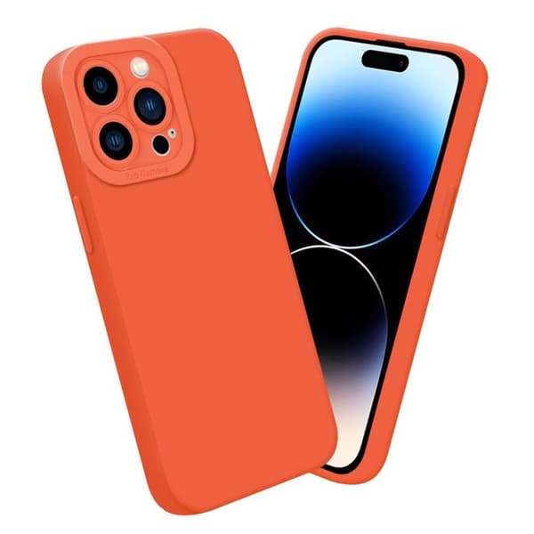 Skyddsfodral för iPhone 14 PRO MAX i FLUID ORANGE Stötsäker Apelsin