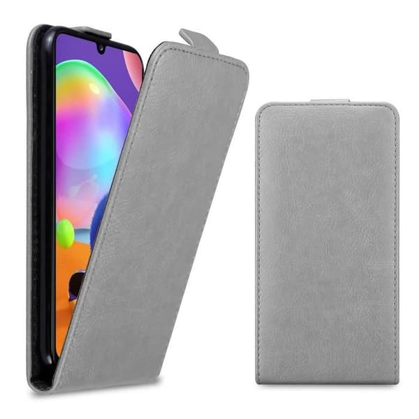 Etui för Samsung Galaxy A31 Flip-fodral i TITAN GRÅ Skyddsfodral Grå