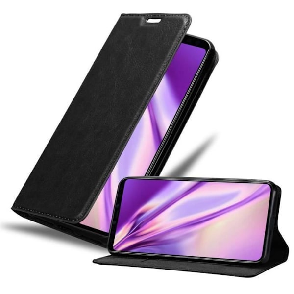 Coque - CADORABO - Google PIXEL 4 - Svart Natt - Ultra Tunn - Magnetisk Stängning - Ställfunktion NATTSVART
