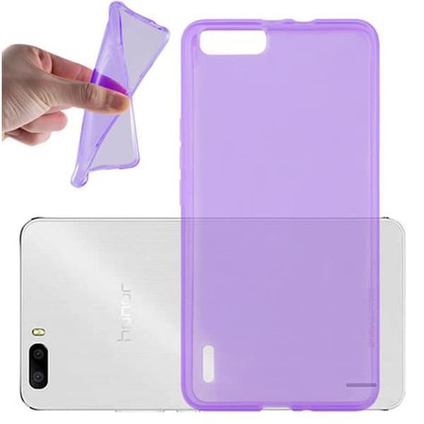 Transparent stötsäker silikonfodral för Honor 6 PLUS Violett