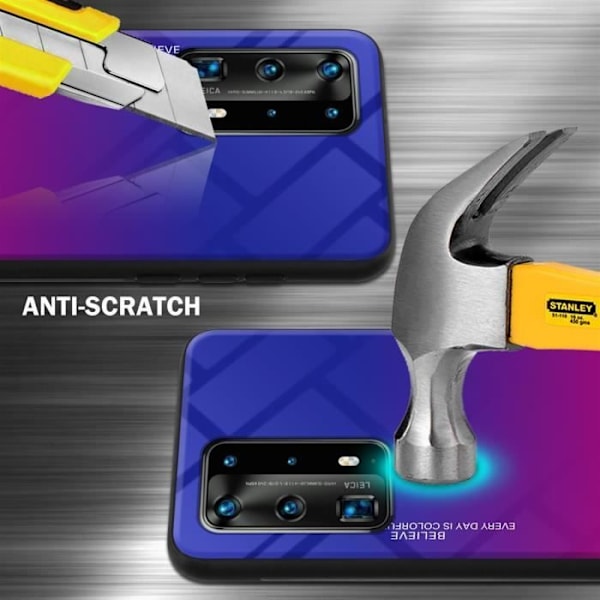 Fodral för Huawei P40 PRO / P40 PRO+ Skal i VIOLTT - RÖD Fodral Skyddsskydd tvåfärgad TPU