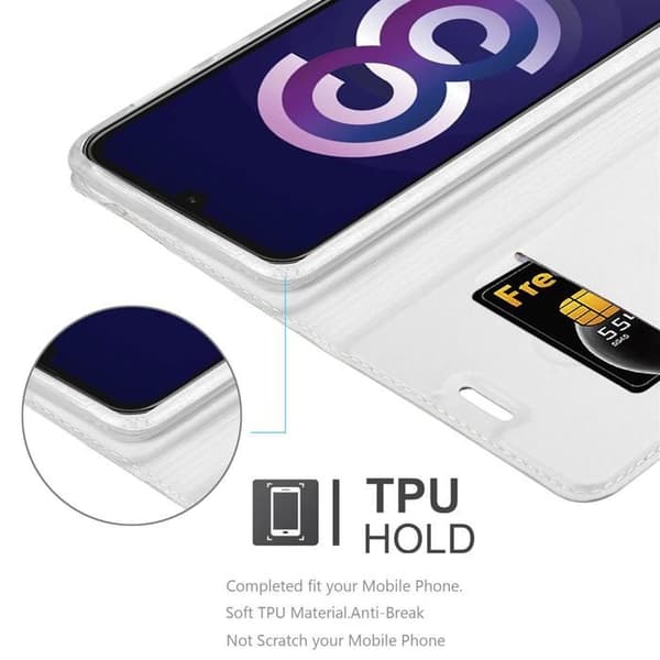 Flipfodral för Huawei Y5 2019 / Enjoy Play 8 / Honor 8S Etui i CLASSY SILVER Plånbok Stötsäker Grå