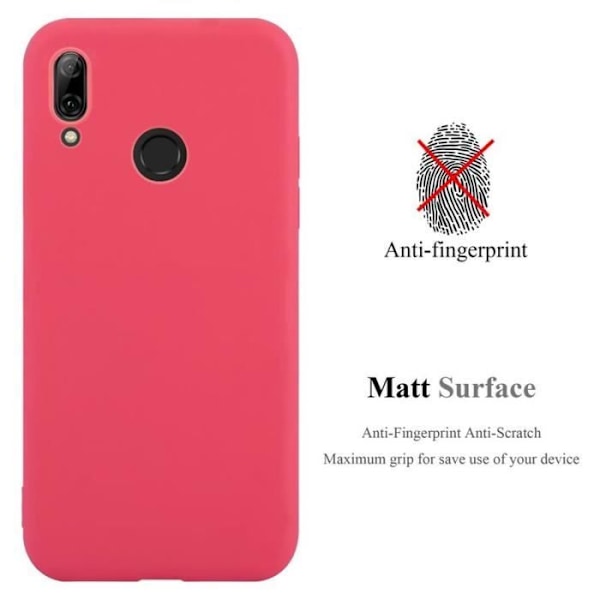 Skyddsskal - CADORABO - Huawei P SMART 2019 - Silikon TPU - Stötsäker - Tunn och lätt design Röd