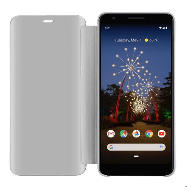 Skyddsfodral för Google PIXEL 3A XL i AGAT SILVER med spegel Grå