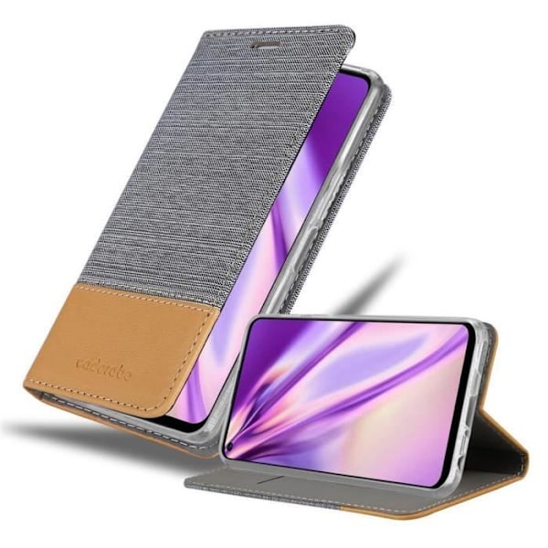 Etui för Huawei NOVA 7 SE - CADORABO - Ljusgrå Brun - Syntetiskt läder - Magnetisk stängning - Stativfunktion LJUSGRÅ BRUN
