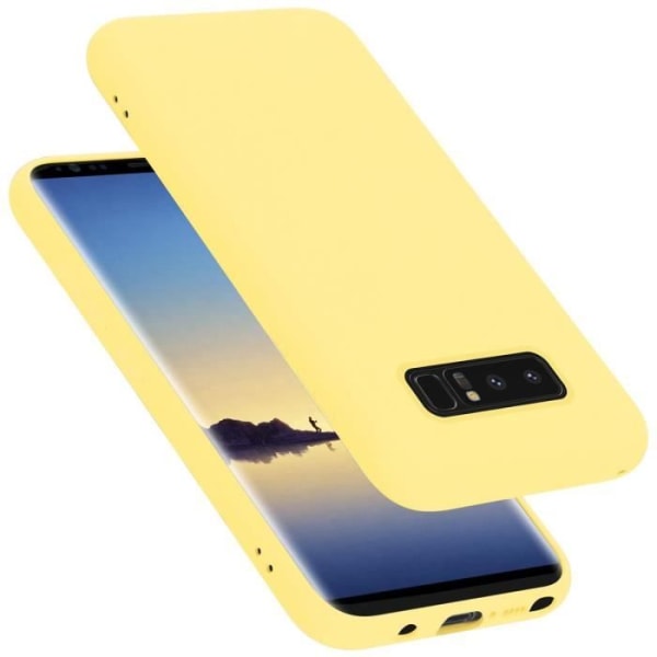 Fodral till Samsung Galaxy NOTE 8 i LIQUID Yellow Cadorabo Cover Silikon TPU