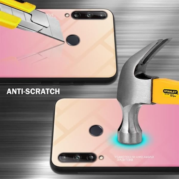 Fodral för Huawei P40 LITE E Fodral i GUL - ROSA Fodral Skyddsskydd tvåfärgad TPU