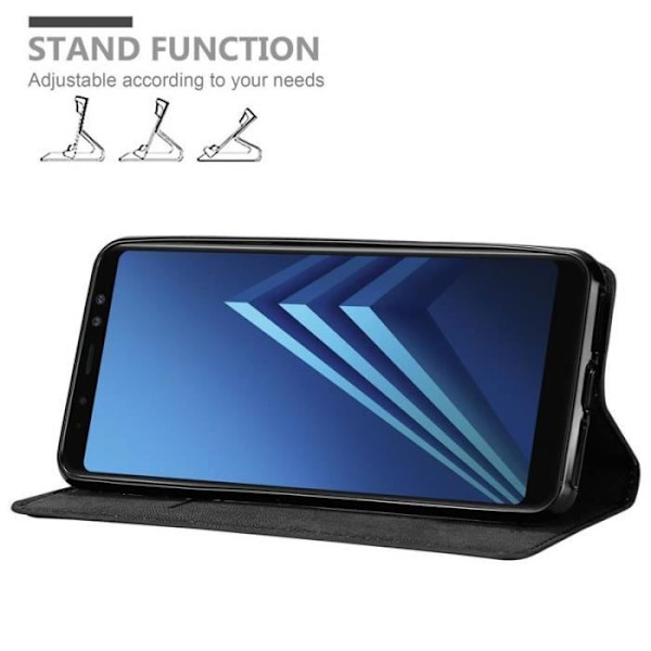 Cadorabo Fodral till Samsung Galaxy A8 2018 i MIDNIGHT BLACK