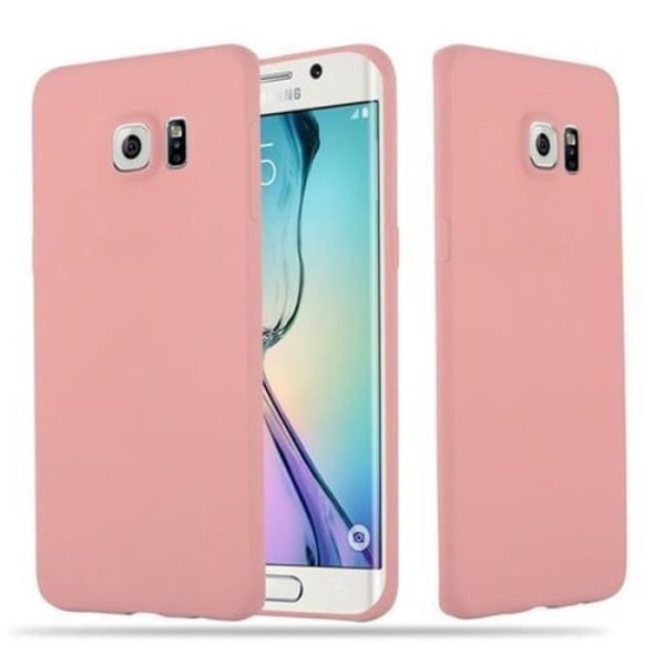 Fodral till Samsung Galaxy S6 EDGE CANDY BRIGHT PINK Cadorabo DESIGN CANDY Cover TPU Silikonskydd Fodral Cover Ultra Slim Bumper