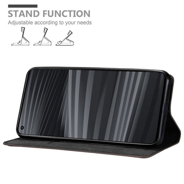 Fodral för Realme GT 2 / GT Neo 2 Housse i MÖRKBRUN Etui Case Cover Skydd Plånbok Wallet kastanj