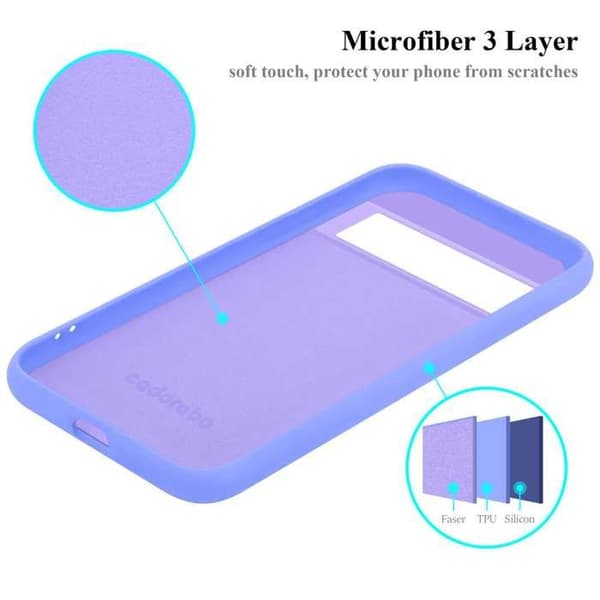 Skal för Google PIXEL 6 PRO Stötabsorberande i LIQUID LIGHT PURPLE Violett