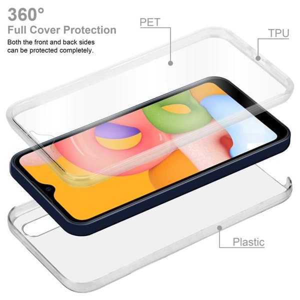 Transparent skydd för Samsung Galaxy A01 Vit