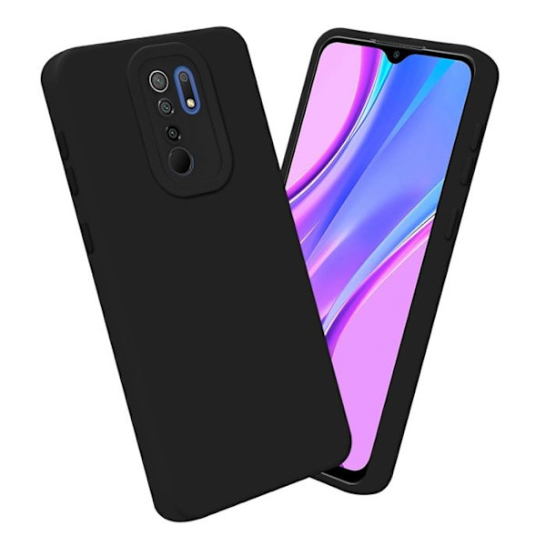 Fodral till Xiaomi RedMi 9 i BLACK FLUID Fodralskydd i flexibelt TPU silikonskydd Svart