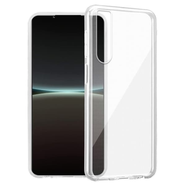 Transparent stötsäker silikonfodral för Sony Xperia 5 IV Vit