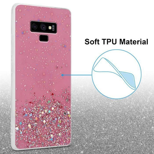 Coque - CADORABO - Samsung Galaxy NOTE 9 - Rosa - Paljetter - Skydd i silikon TPU Rosa