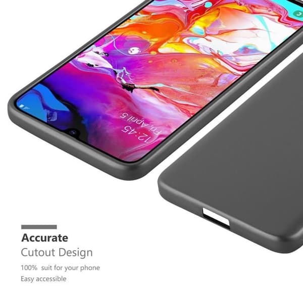 Skyddsfodral för Samsung Galaxy A70 / A70s i METALLGRÅ Matt Design Grå