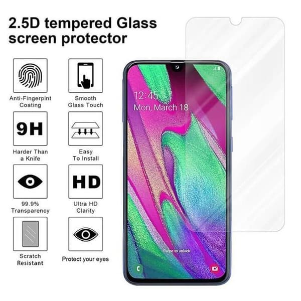 Härdat skärmskydd för Samsung Galaxy A10e / A20e Vit
