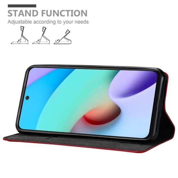 Coque - CADORABO - Xiaomi RedMi 10 - RÖDA ÄPPLEN - Silikon TPU - Plånboks skydd ÄPPELRÖD