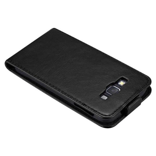 Coque - CADORABO - Samsung Galaxy A3 2015 - Syntetiskt läder - Magnetlås - Komplett skydd Svart