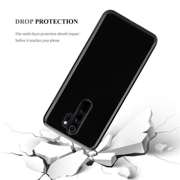Skyddshölje - CADORABO - Xiaomi RedMi NOTE 8 PRO - Silikon TPU - Stötsäker - Tunn och lätt design Svart