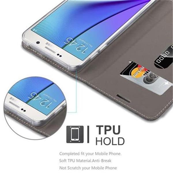 Skyddsfodral för Samsung Galaxy NOTE 5 i GRÅSVART Stötskyddande Etui Grå