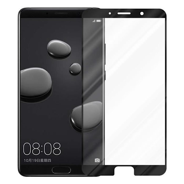 Skyddsfilm - CADORABO - Huawei MATE 10 - Härdat glas - Fullständigt skydd - Reptålig TRANSP, SVART
