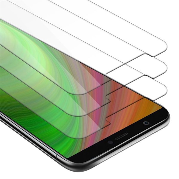 Cadorabo 3x härdat glas för Huawei P SMART i HÖG TRANSPARENT - Paket med 3 skärmskydd i härdat glas för display - Vit