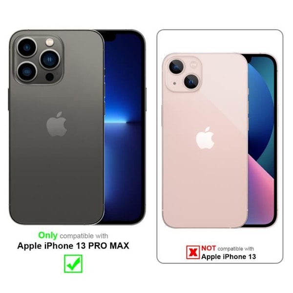 Coque - CADORABO - iPhone 13 PRO MAX - AGATE ARGENT - Clear View - Stativfunktion Pengar