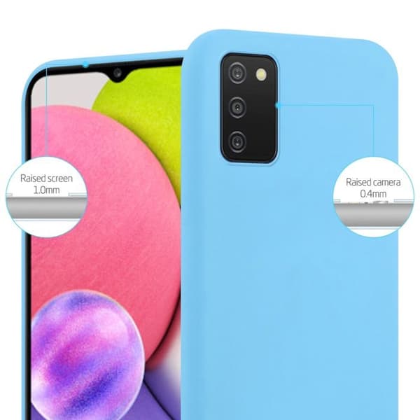 Skyddsfodral för Samsung Galaxy A03s CANDY BLÅ Stötabsorberande Silikon Blå